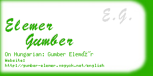 elemer gumber business card